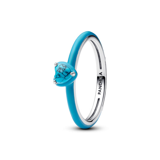Turquoise-coloured Heart Stone Ring
