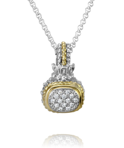Vahan 14k Gold & Sterling Silver Diamond Pendant
