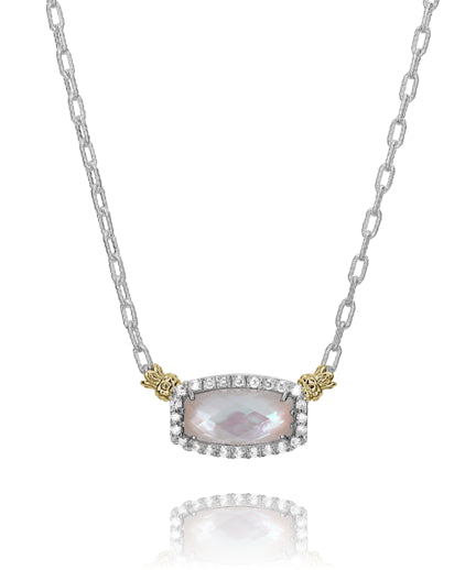 Vahan 14k Gold & Sterling Silver Mother of Pearl Necklace
