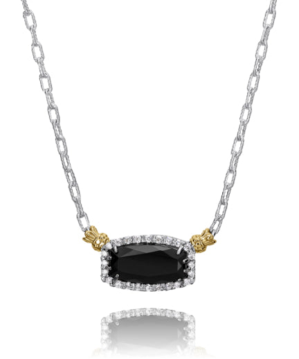 Vahan 14k Gold & Sterling Silver Black Onyx Necklace
