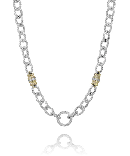 Vahan 14k Gold & Sterling Silver Diamond Necklace