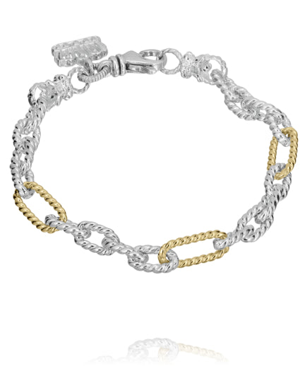Vahan 14k Gold & Sterling Silver Chain Bracelet