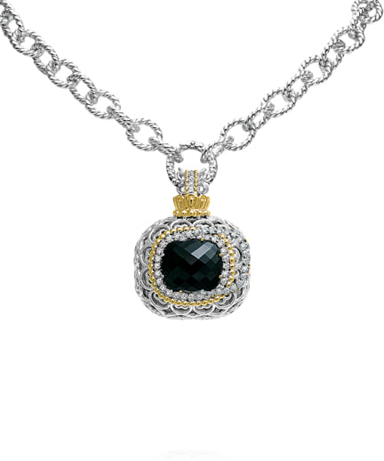 Vahan 14k Gold & Sterling Silver Black Onyx Pendant