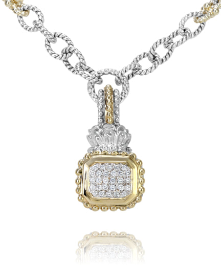 Vahan 14k Gold & Sterling Silver Diamond Pendant