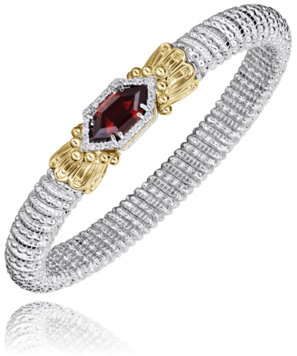 Vahan 14k Gold & Sterling Silver Garnet Bracelet