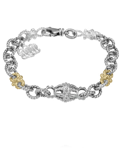 Vahan 14k Gold & Sterling Silver Chain Bracelet