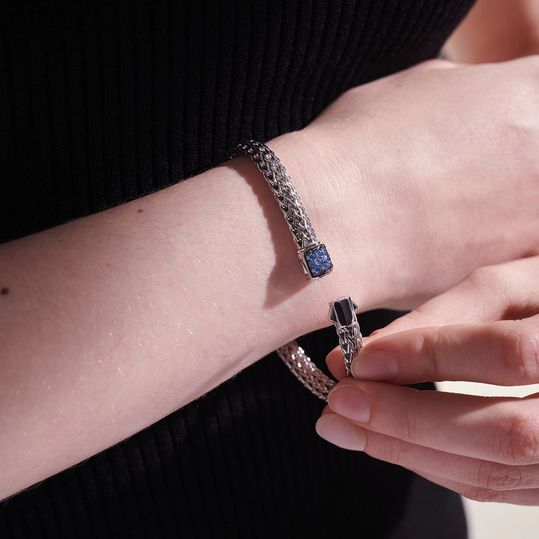 Icon Bracelet, Sterling Silver, Pave, 5MM