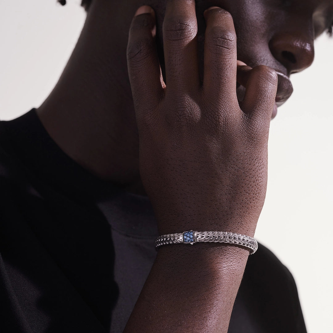 Icon Bracelet, Sterling Silver, Pave, 5MM