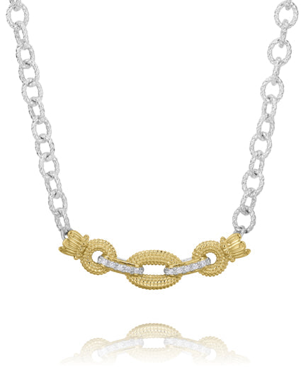 Vahan 14k Gold & Sterling Silver Diamond Necklace