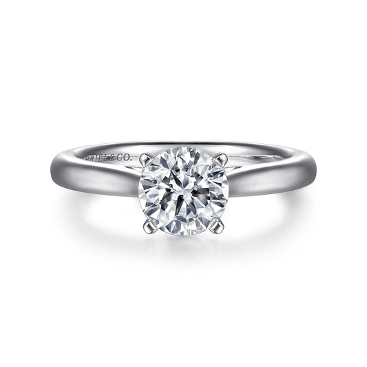 14K White Gold Round Diamond Engagement Ring