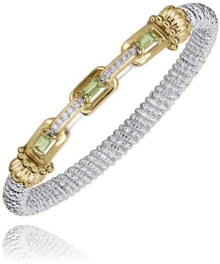 Vahan 14k Gold & Sterling Silver Peridot Bracelet
