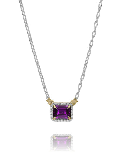 Vahan 14k Gold & Sterling Silver Amethyst Necklace