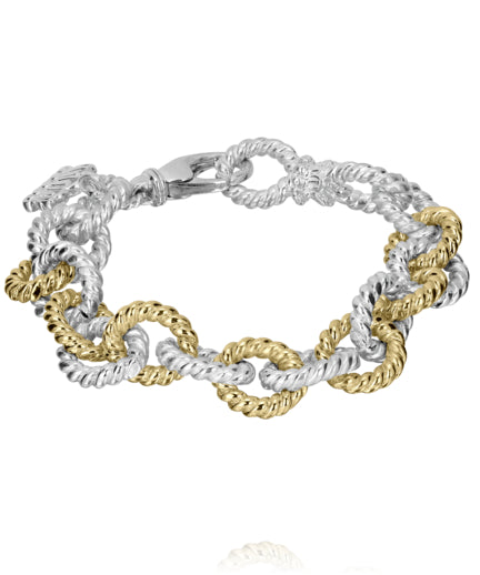 Vahan 14k Gold & Sterling Silver Chain Bracelet