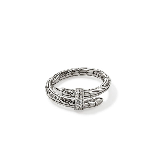 Spear Ring, Sterling Silver, Diamonds
