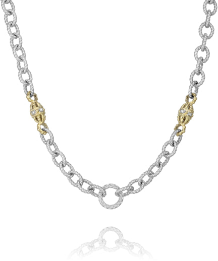 Vahan 14k Gold & Sterling Silver Diamond Necklace