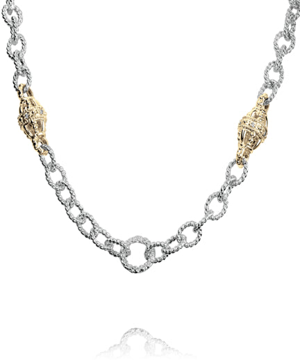 Vahan 14k Gold & Sterling Silver Diamond Necklace