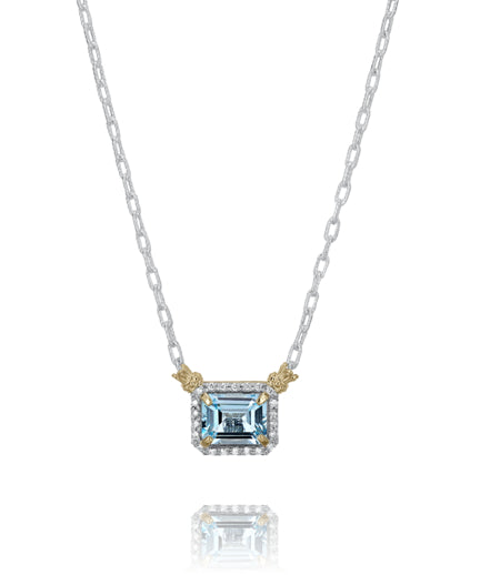 Vahan 14k Gold & Sterling Silver Sky Blue Topaz Necklace