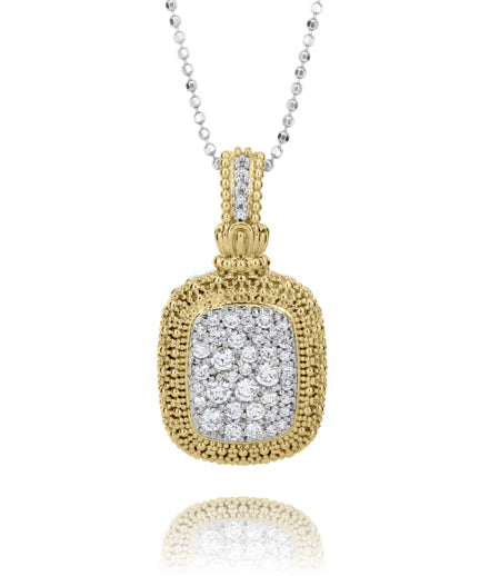 Vahan 14k Gold & Sterling Silver Diamond Pendant