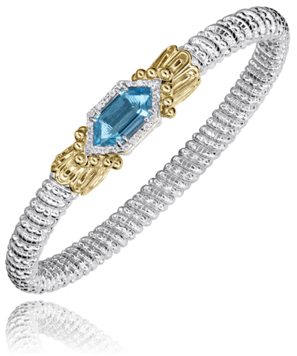 Vahan 14k Gold & Sterling Silver Blue Topaz Bracelet