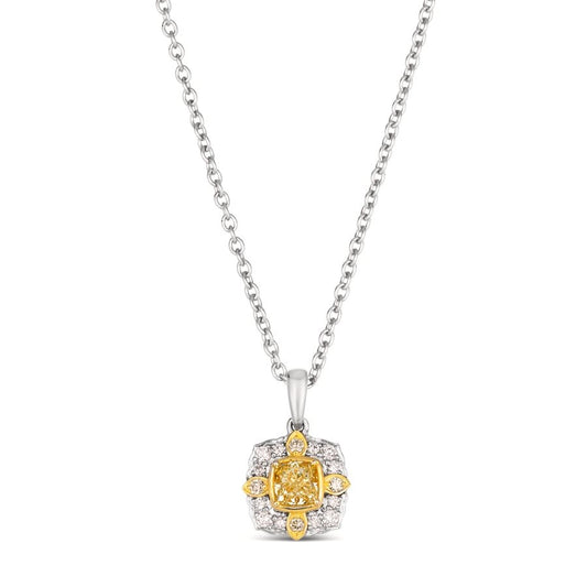 Le Vian Couture® Pendant featuring 3/8 cts. Fancy Light Yellow Diamond, 1/15 cts. Vanilla Diamonds® set in P95
