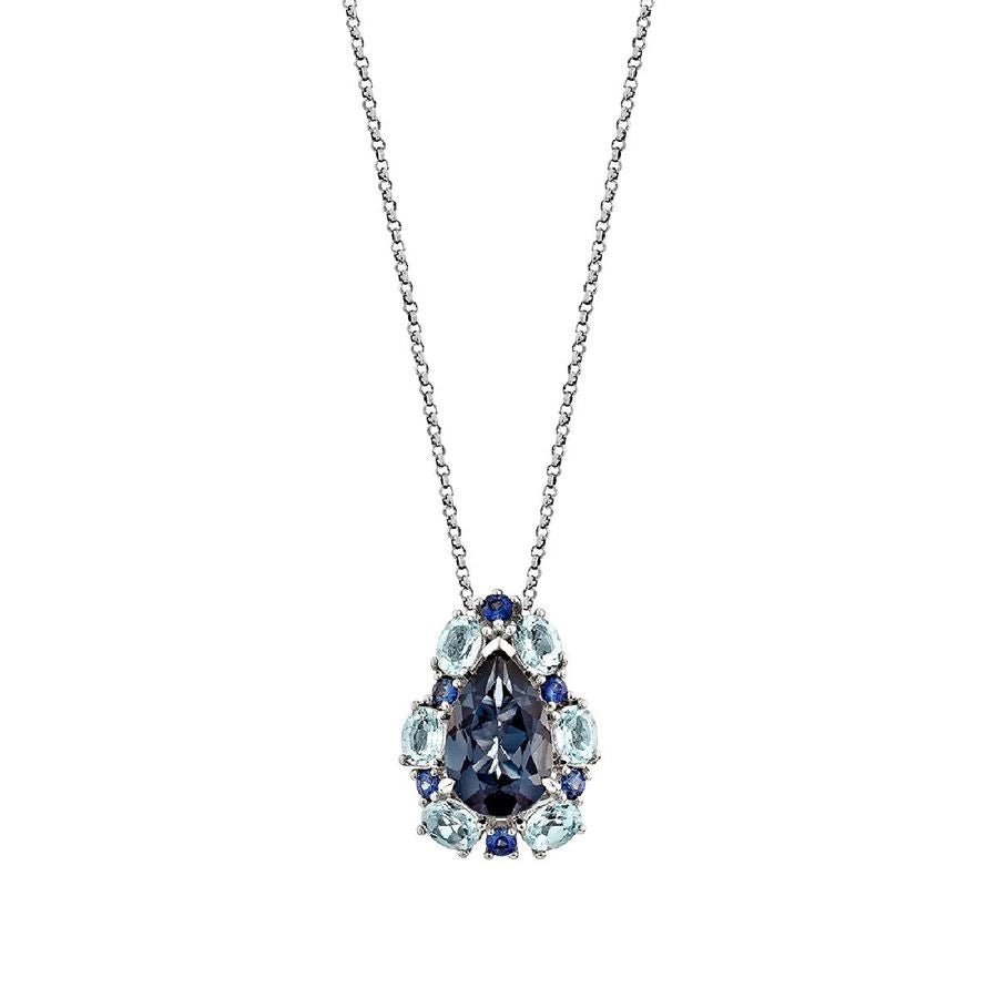 Le Vian® Pendant featuring 2 1/3 cts. Deep Sea Blue Topaz™, 1 cts. Blue Topaz, 1/6 cts. Blueberry Sapphire™, set in 14K Vanilla Gold®
