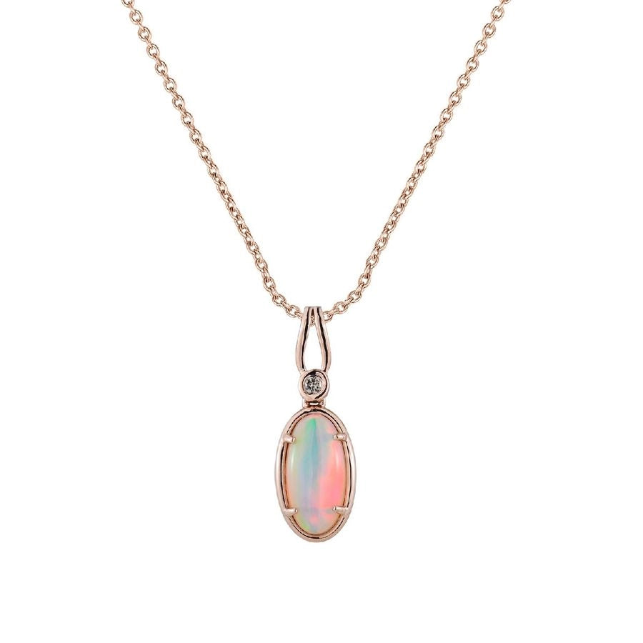 Le Vian® Pendant featuring 1 1/5 cts. Neopolitan Opal™, Nude Diamonds™ set in 14K Strawberry Gold®