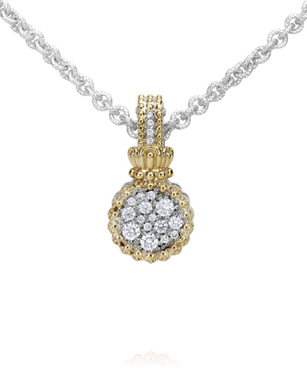 Vahan 14k Gold & Sterling Silver Diamond Pendant