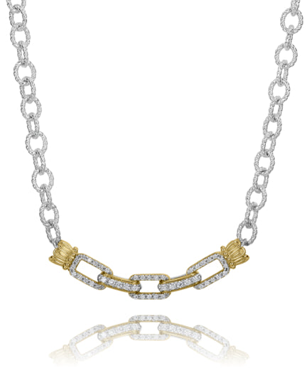 Vahan 14k Gold & Sterling Silver Diamond Necklace