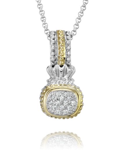 Vahan 14k Gold & Sterling Silver Diamond Pendant