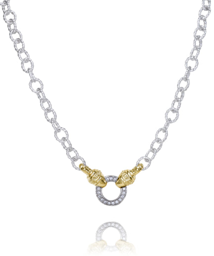 Vahan 14k Gold & Sterling Silver Diamond Necklace