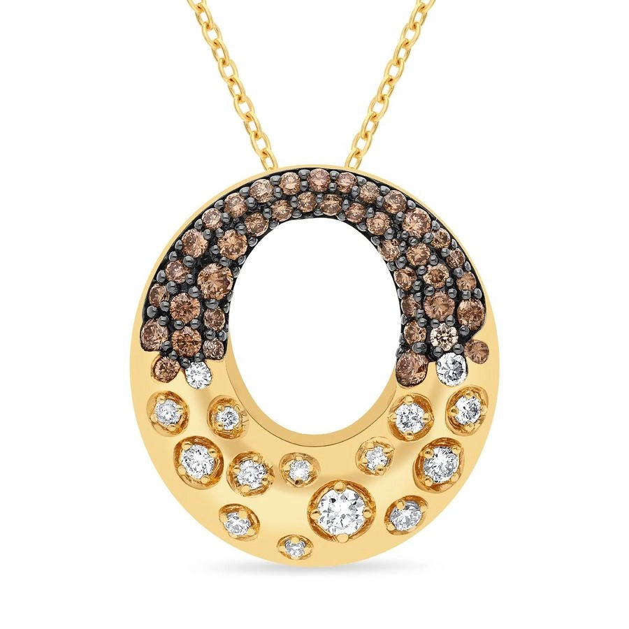 Le Vian® Pendant featuring 1/3 cts. Nude Diamonds™, 1/2 cts. Chocolate Diamonds® set in 14K Honey Gold™