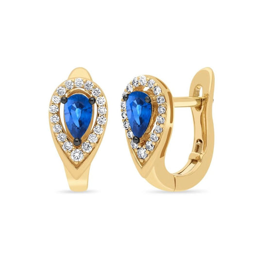 Le Vian® Earrings featuring 1/2 cts. Blueberry Sapphire™, 1/6 cts. Nude Diamonds™ set in 14K Honey Gold™