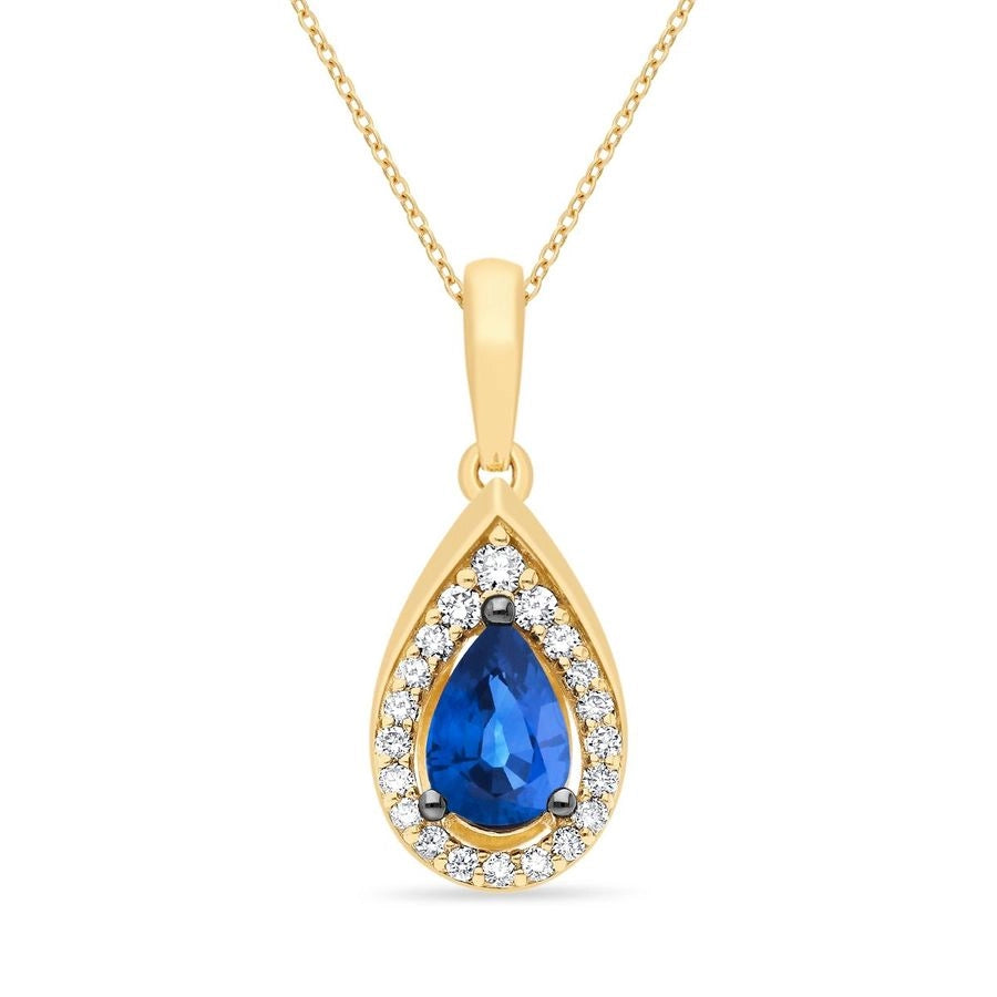 Le Vian® Pendant featuring 1/2 cts. Blueberry Sapphire™, 1/10 cts. Nude Diamonds™ set in 14K Honey Gold™