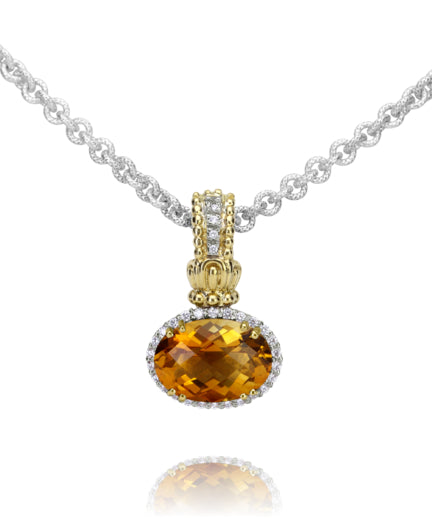 Vahan 14k Gold & Sterling Silver Citrine Pendant