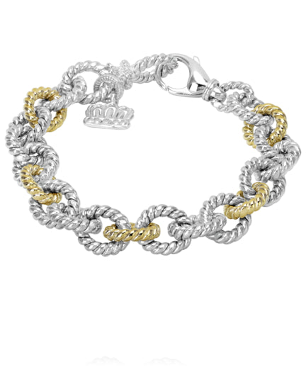 Vahan 14k Gold & Sterling Silver Chain Bracelet
