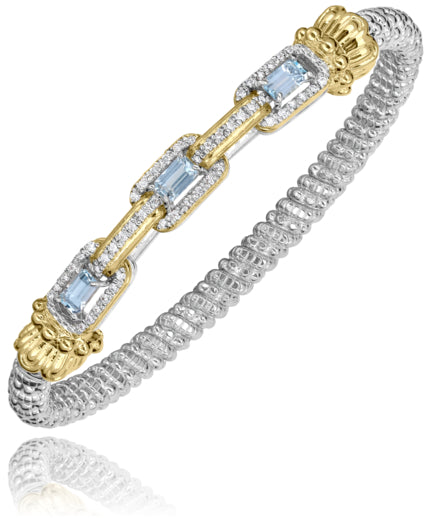 Vahan 14k Gold & Sterling Silver Sky Blue Topaz Bracelet