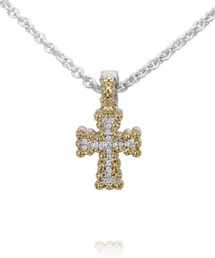 Vahan 14k Gold & Sterling Silver Diamond Pendant