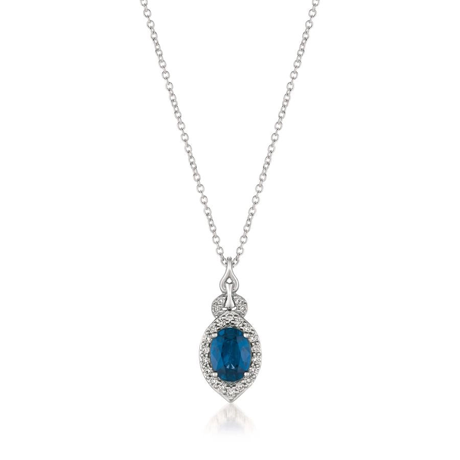 Le Vian® Pendant featuring 3/4 cts. Blueberry Sapphire™, 1/5 cts. Vanilla Diamonds® set in 14K Vanilla Gold®