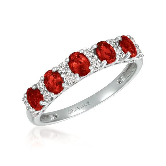 Le Vian® Ring featuring 1 cts. Passion Ruby™, 1/3 cts. Vanilla Diamonds® set in 14K Vanilla Gold®