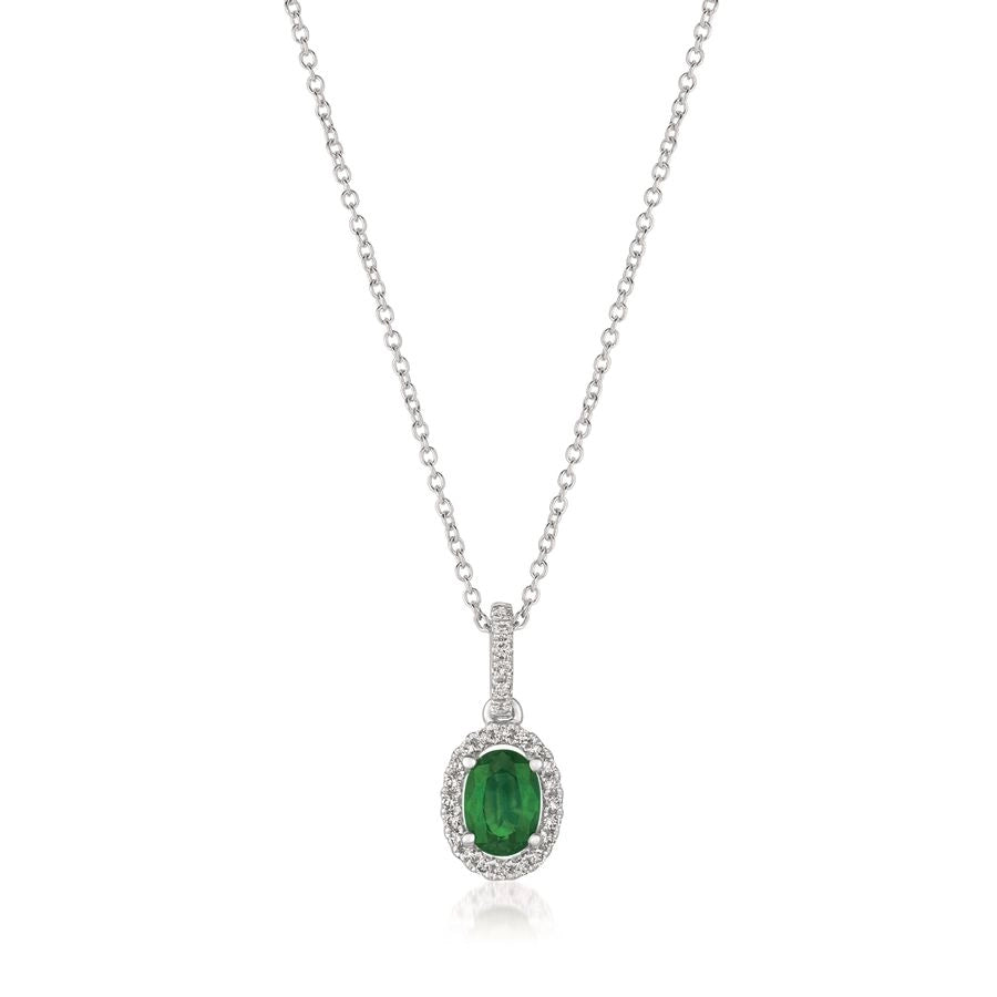 Le Vian® Pendant featuring 1/3 cts. Costa Smeralda Emeralds™, 1/10 cts. Vanilla Diamonds® set in 14K Vanilla Gold®
