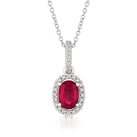 Le Vian® Pendant featuring 3/8 cts. Passion Ruby™, 1/10 cts. Vanilla Diamonds® set in 14K Vanilla Gold®