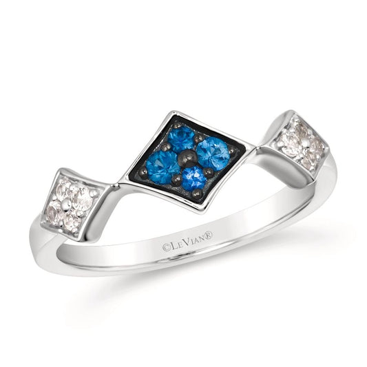 Le Vian® Ring featuring 1/8 cts. Blueberry Sapphire™, 1/8 cts. White Sapphire, set in 14K Vanilla Gold®