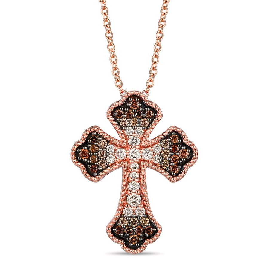 Le Vian Ombre Pendant featuring 1/2 cts. Chocolate Ombré Diamonds® set in 14K Strawberry Gold®