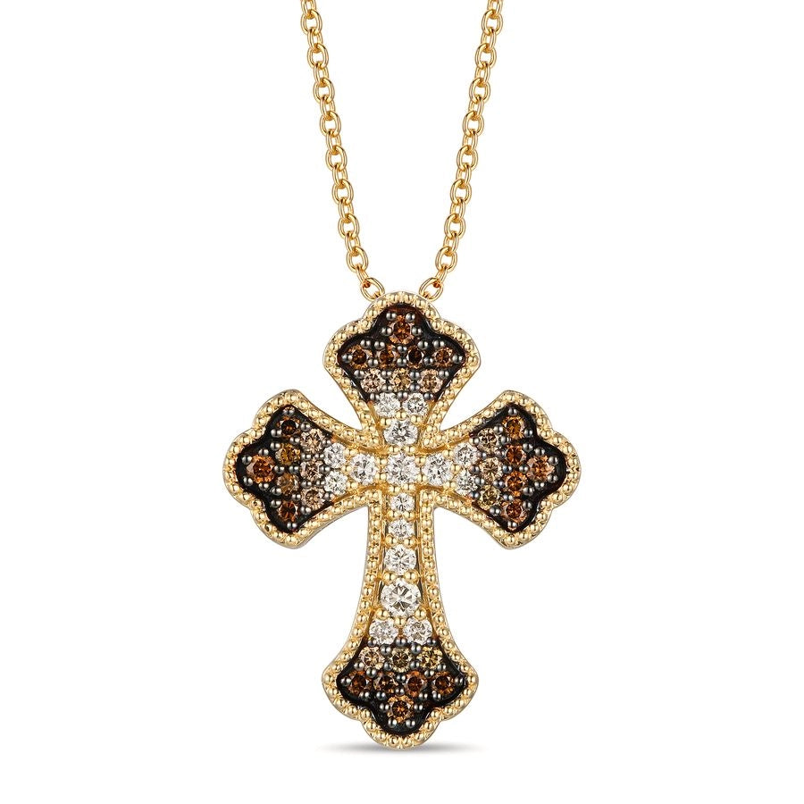 Le Vian Ombre Pendant featuring 1/2 cts. Chocolate Ombré Diamonds® set in 14K Honey Gold™
