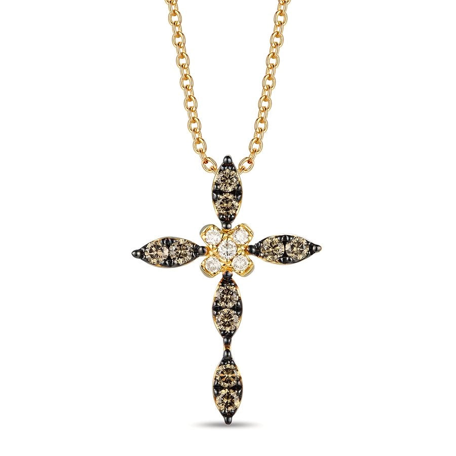 Le Vian® Pendant featuring 1/15 cts. Nude Diamonds™, 1/3 cts. Chocolate Diamonds® set in 14K Honey Gold™