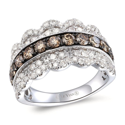 Le Vian® Ring featuring 7/8 cts. Chocolate Diamonds®, 3/4 cts. Nude Diamonds™ set in 14K Vanilla Gold®