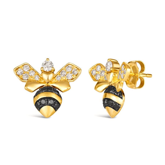 Le Vian® Earrings featuring 1/3 cts. Nude Diamonds™, 1/5 cts. Blackberry Diamonds® set in 14K Honey Gold™