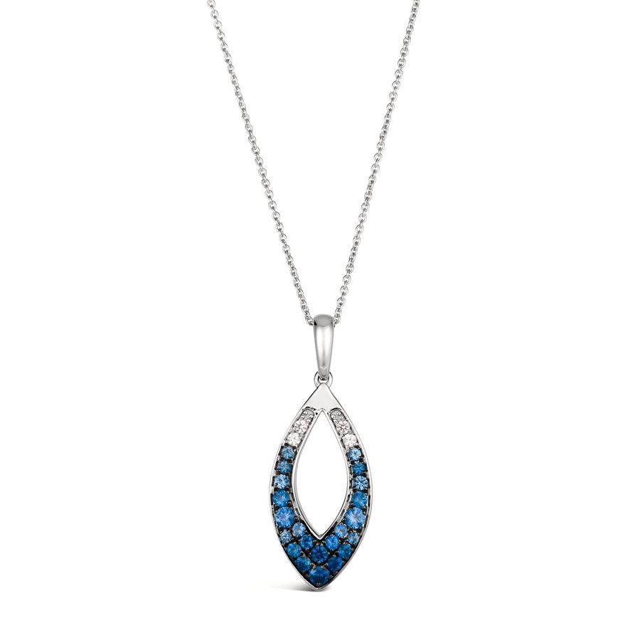 Le Vian Ombre Pendant featuring 1/2 cts. Denim Ombré®, 1/15 cts. White Sapphire, set in 14K Vanilla Gold®