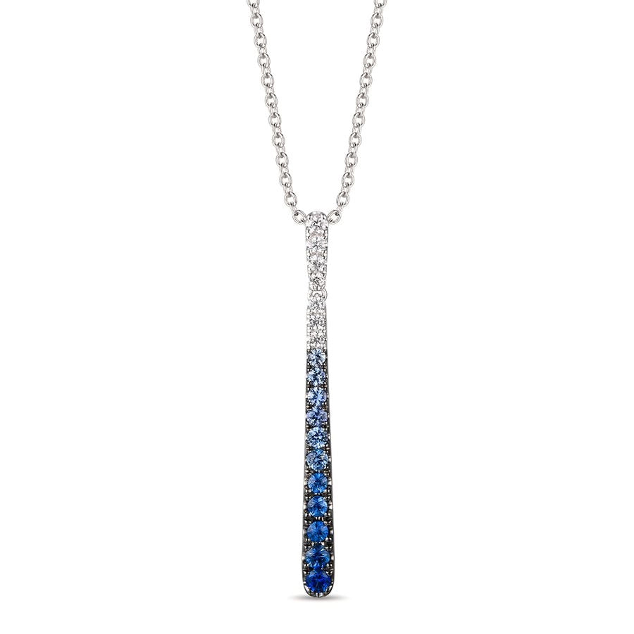 Le Vian Ombre Pendant featuring 1/2 cts. Denim Ombré®, 1/8 cts. White Sapphire, set in 14K Vanilla Gold®