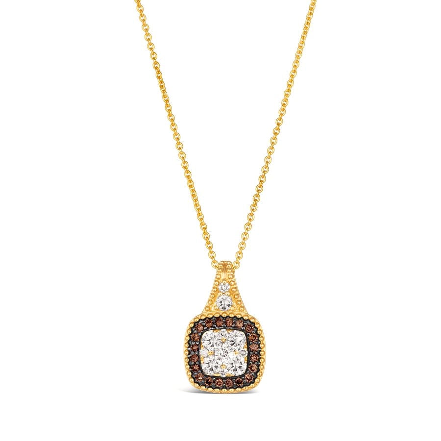Le Vian® Pendant featuring 3/8 cts. Nude Diamonds™, 1/6 cts. Chocolate Diamonds® set in 14K Honey Gold™